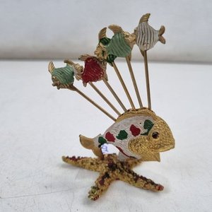 Juego Vintage de 12 Tenedores para Postre con Mangos Grabados y Soporte de Brochetas Decorativo - imagen 4