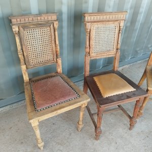 Juego de 4 Sillas Estilo Colonial para Restaurar - imagen 4