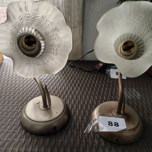 Par de Plafones de Pared con Tulipanes de Vidrio - imagen 2