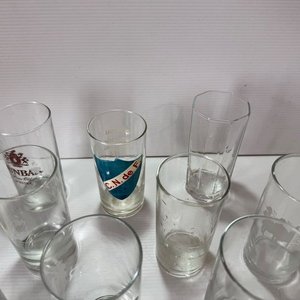 Lote de 10 Vasos Altos de Vidrio con Diseños Variados - imagen 2
