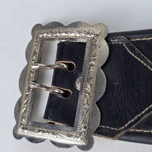 Cinto Gaucho de Cuero Negro con Hebilla Maesa - imagen 5