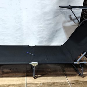 Reposera/Catre Plegable Negra con Sobre Techo - Nueva en Caja - imagen 4