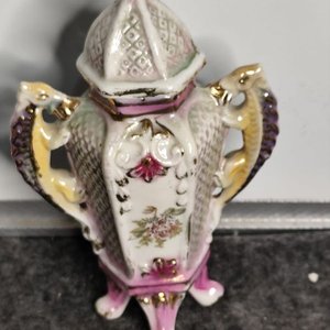 Potiche de Porcelana Estilo Oriental con Asas de Animales y Tapa - imagen 8