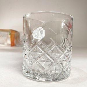 Seis Vasos de Whisky "Laurel" en Vidrio Prensado Hialino con Caja - imagen 2