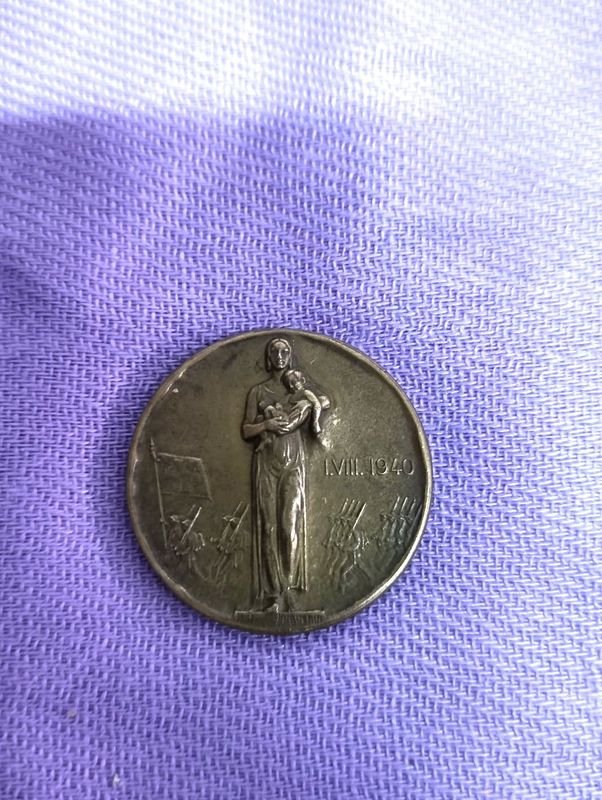Medalla Patriótica Suiza Bronce 1940 Día Nacional Militar