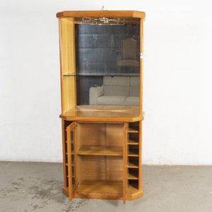 Mueble Bar Espejado "Tremarin" Cerejeira con Estantes de Vidrio y Luz - imagen 2