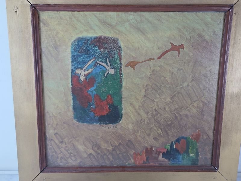 Óleo firmado ilegible de 1979 - imagen 2