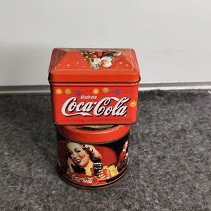 Dos Latas Metálicas Coca-Cola Vintage - imagen 3