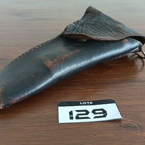 Antigua Funda o Canana de Cuero Militar para Revólver - imagen 3