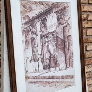 Dibujo a Tinta "Barrio Viejo" por Sergio Curto - imagen 2