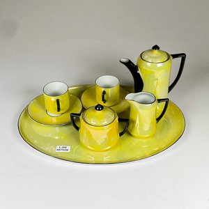 Juego de Porcelana Tete a Tete Amarillo Brillante con Bandeja - imagen 2