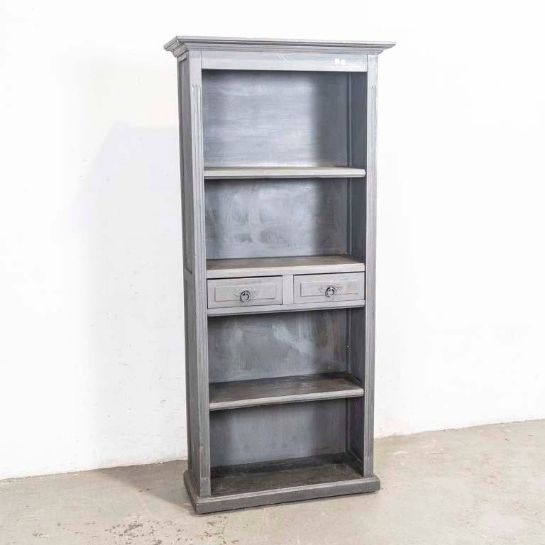 Lote anterior: Estante biblioteca con dos cajones de madera, pintado en gris