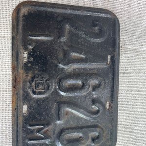 Guante de Cuero Vintage y Patente de Circulación Antigua - imagen 2