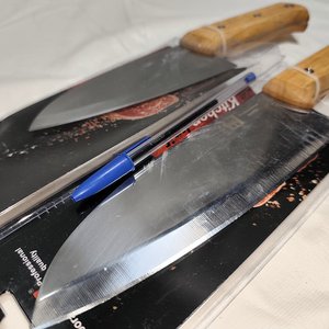 Juego de 2 Cuchillas de Acero Grabado, Mango Remachado, 8 y 6 Pulgadas - imagen 4