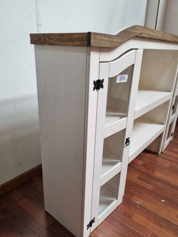 Alacena Cristalero de Madera Blanca - imagen 4