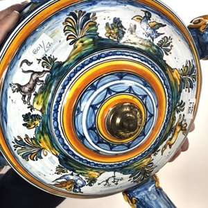 Araña de Porcelana Talavera Pintada a Mano con 4 Luces - imagen 6
