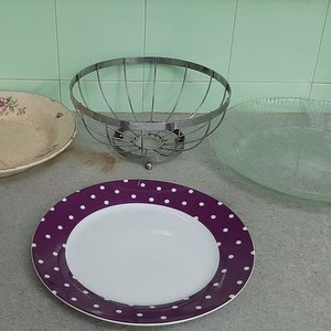 Bandeja Melamina Bordo, Dispensador de Rollos, Centros de Mesa y Platos Varios - imagen 3
