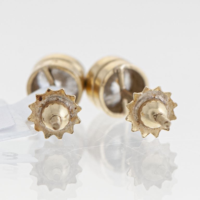 Aros de oro 18k con circonias - imagen 2