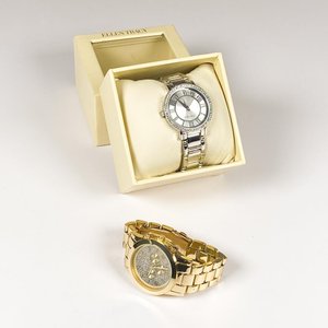 Dos Relojes de Pulsera para Dama: Michael Kors Dorado y Ellen Tracy Plateado - imagen 1