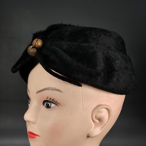 Sombrero Vintage Negro de Felpa "Liliana" para Dama - imagen 3