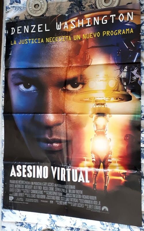 Poster Original "Asesino Virtual" (Virtuosity) con Denzel Washington - 1995