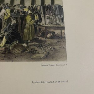 Lámina Antigua "Marché de Montevideo" - Uruguay - Voyage de La Bonite - imagen 4
