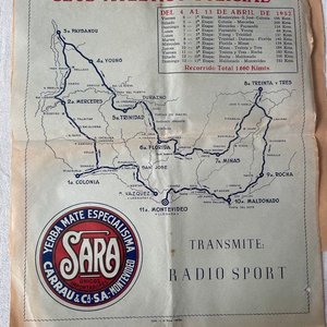 Lote de Colección: IX Vuelta Ciclista del Uruguay y Folleto Club A. Policial con Auspicio Yerba Sara - imagen 2