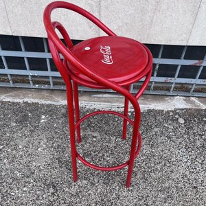 Banqueta Alta Roja Coca-Cola con Respaldo - imagen 3