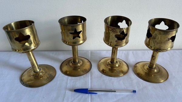Porta velas en bronce 14cm