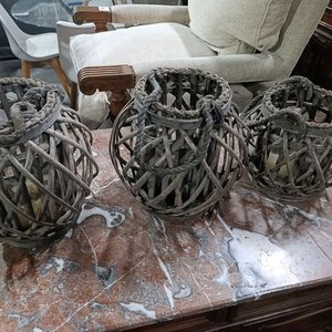 Lote siguiente: Lote de 3 Adornos Veleros de Mimbre y Cuerda