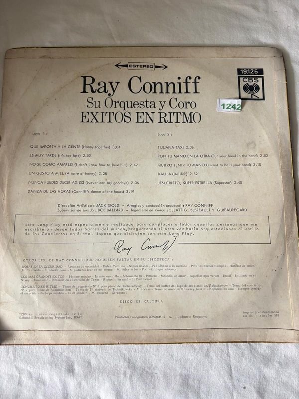 Disco de Vinilo Ray Conniff y Su Orquesta "Éxitos en Ritmo"