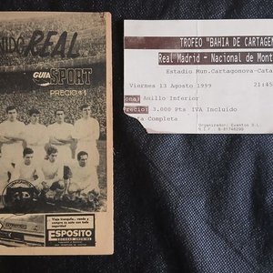 Revista Guía Sport 1966 y Entrada Real Madrid vs Nacional 1999 - imagen 1