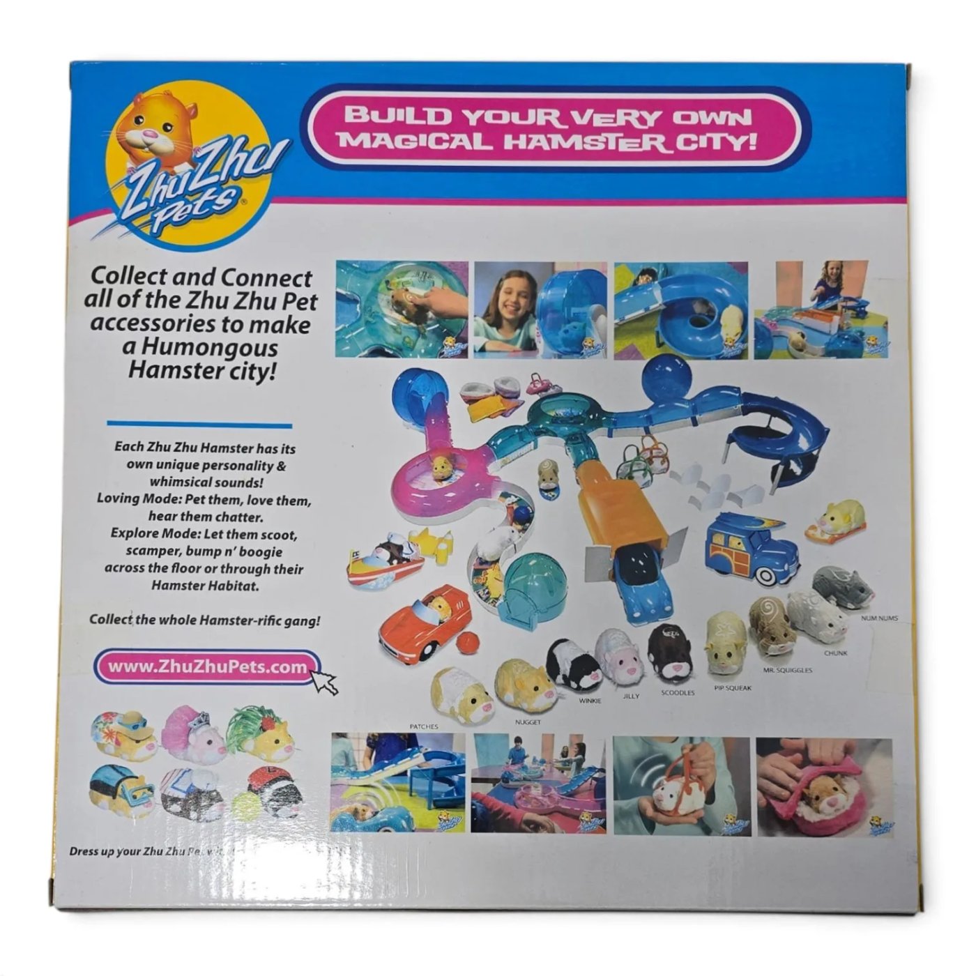 Lote Zhu Zhu Pets Hámster Robótico "Yo Yo" con Accesorios: Rueda, Auto y Casa