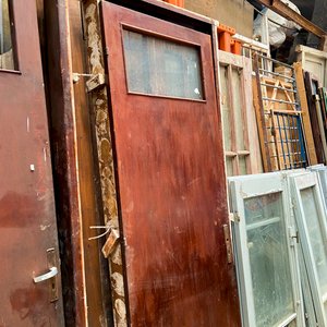 Dos Puertas de Madera Oscura para Interior con Marco - imagen 5