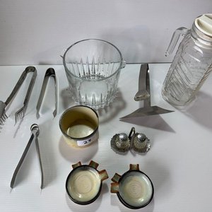 Juego de Hielera, Pinzas, Jarra y Salero/Pimentero - imagen 1