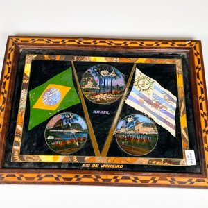 Bandeja Decorativa con Alas de Mariposa: Brasil y Uruguay - imagen 3