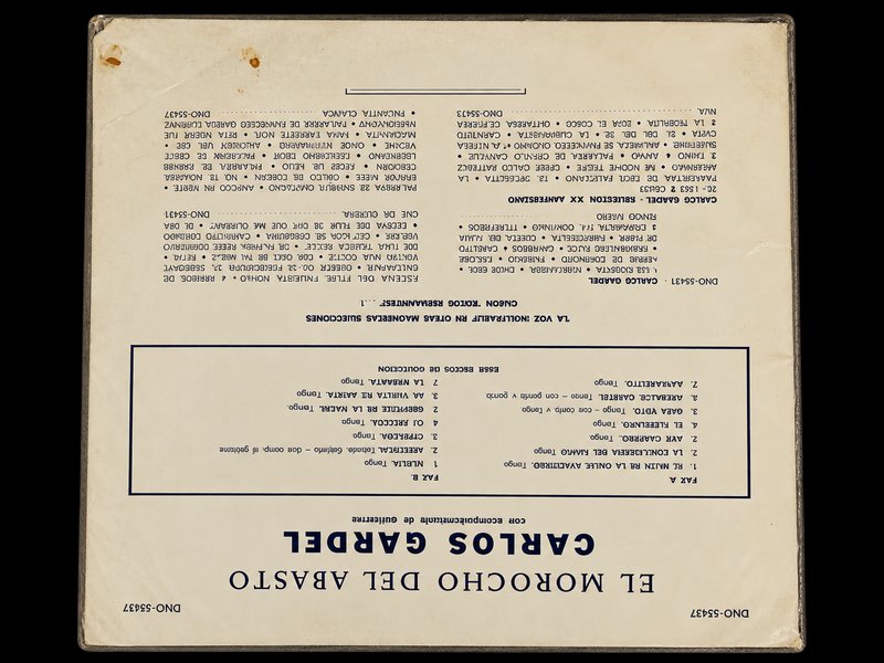 Vinilo Carlos Gardel "El Morocho del Abasto" Sello Odeón Uru 1962