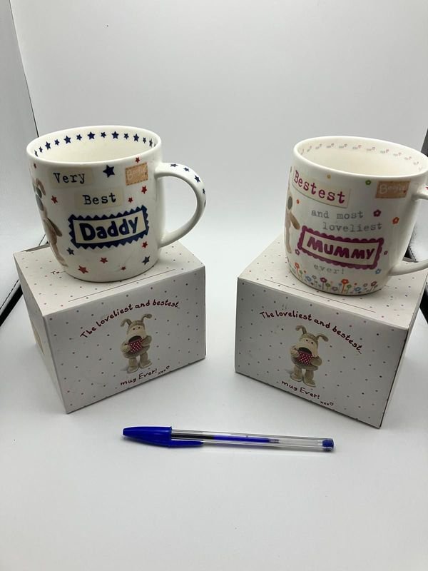 Set de 2 Tazas "Best Daddy" y "Bestest Mummy" Marca Británica