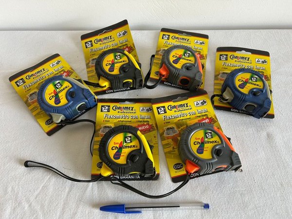 Cintas Métricas Profesionales Chalimex Flexómetro con Imán 5mts (6 Unidades)