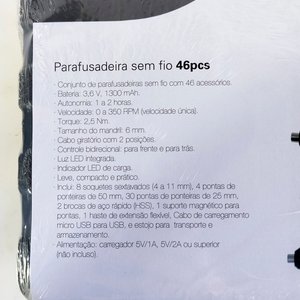 Maletin Kit de 46 ps Destornillador/atornillador inalámbrico Nappo - imagen 2