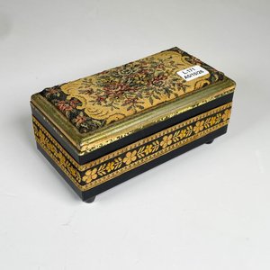 Cofre joyero musical tapa forrada, funciona 16 x 8 cm - imagen 1