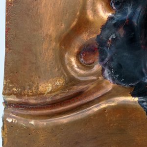 Águeda Dicancro Obra Abstracta en Vitrofusión con Relieves y Tonos Espejados - imagen 12