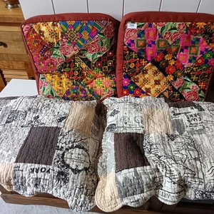 Lote de 4 Almohadones Decorativos Estilo Patchwork - imagen 5