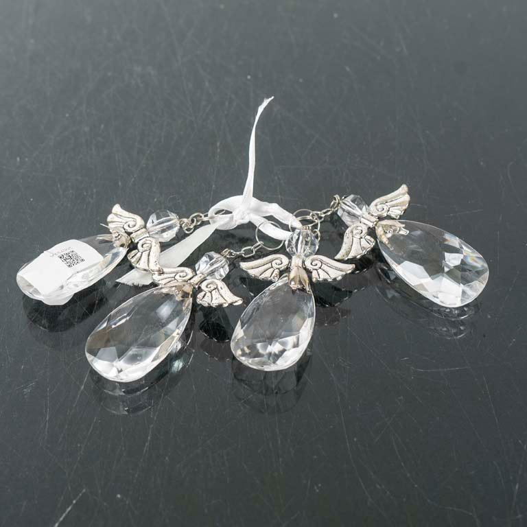 Colgantes de Angelitos de Vidrio Transparente