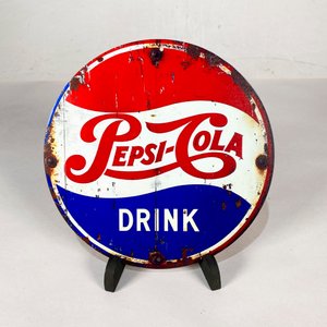 Chapa Decorativa Pepsi Cola Circular Vintage 19 cm - imagen 1