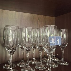 11 Copas de Brindis de Cristal Tallado - imagen 3