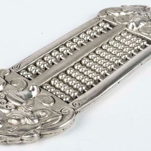 Ábaco Antiguo de Plata con Grabados Decorativos - imagen 2