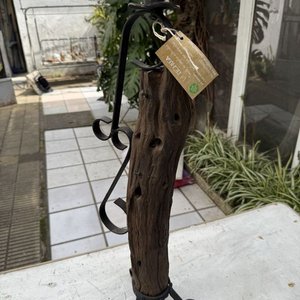 Lámpara Artesanal de Madera y Hierro Forjado a Terminar - imagen 2