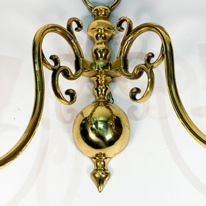 Aplique Holandés de Bronce con Dos Luces - imagen 2