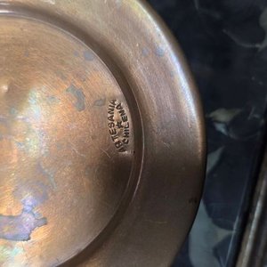 Conjunto Miniatura de Té en Cobre con Bandeja y Tapa Azul - imagen 2